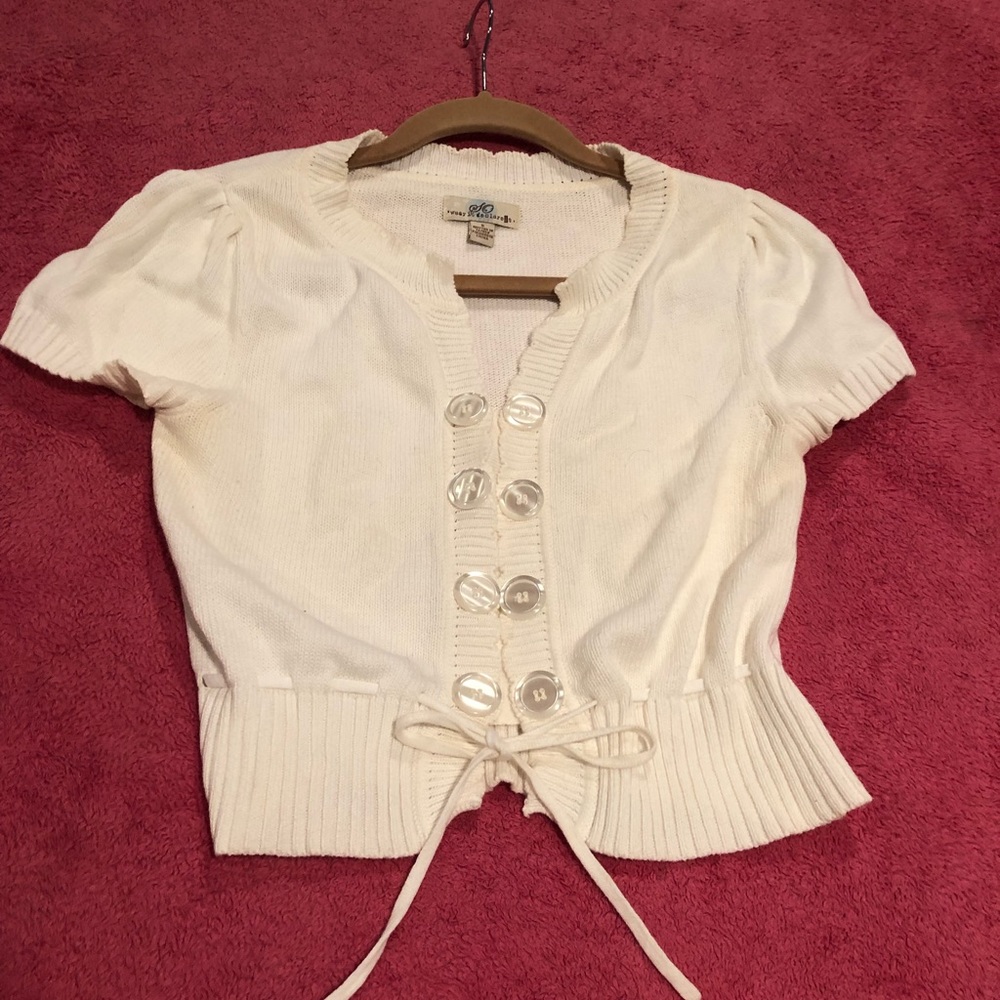 White cardigan